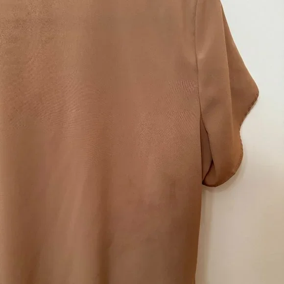 Short Sleeve Tan Blouse - Picture 7 of 7